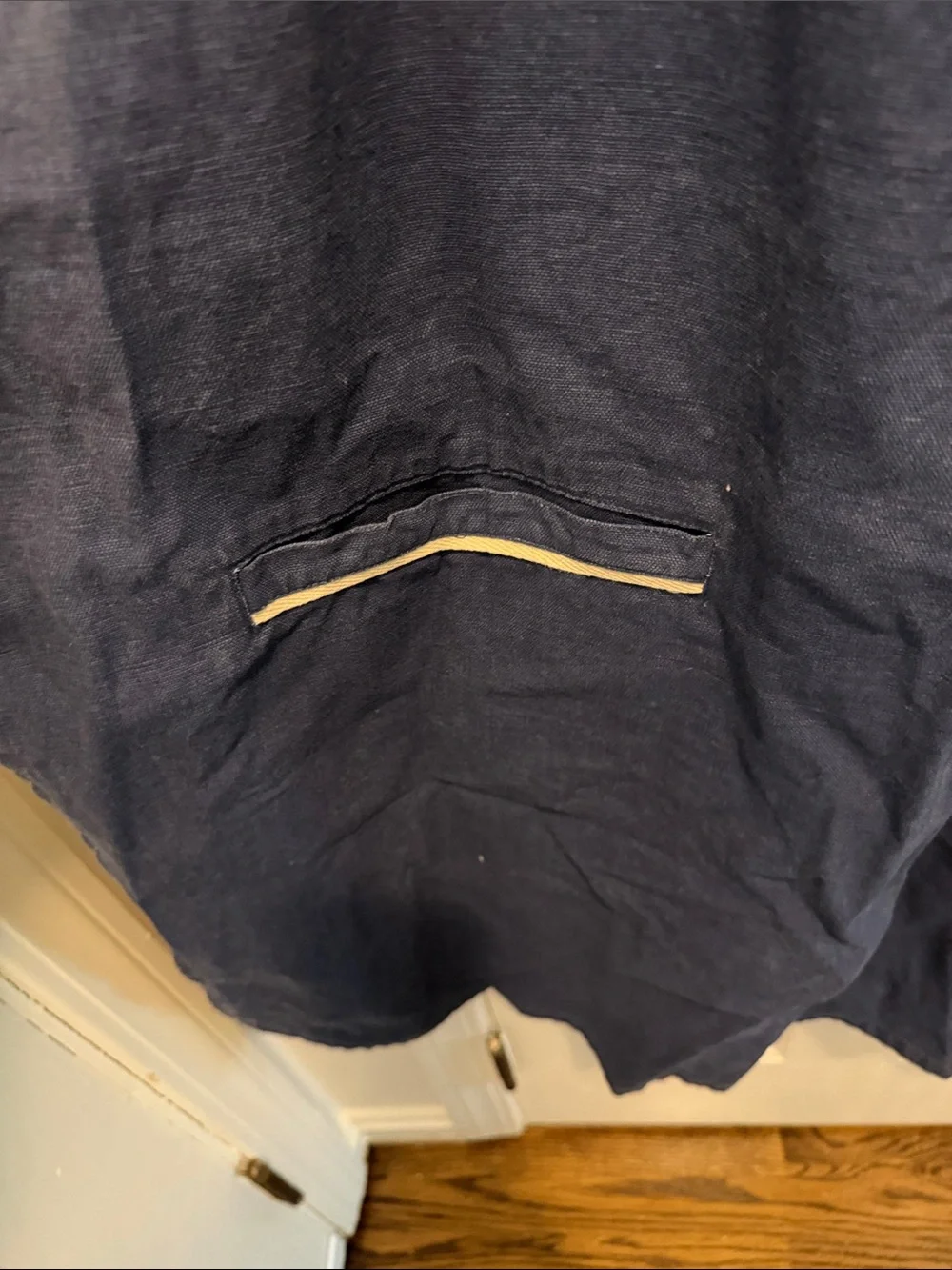 NWT Sur la Table Navy Blue Women's Utility Apron with Cream Straps